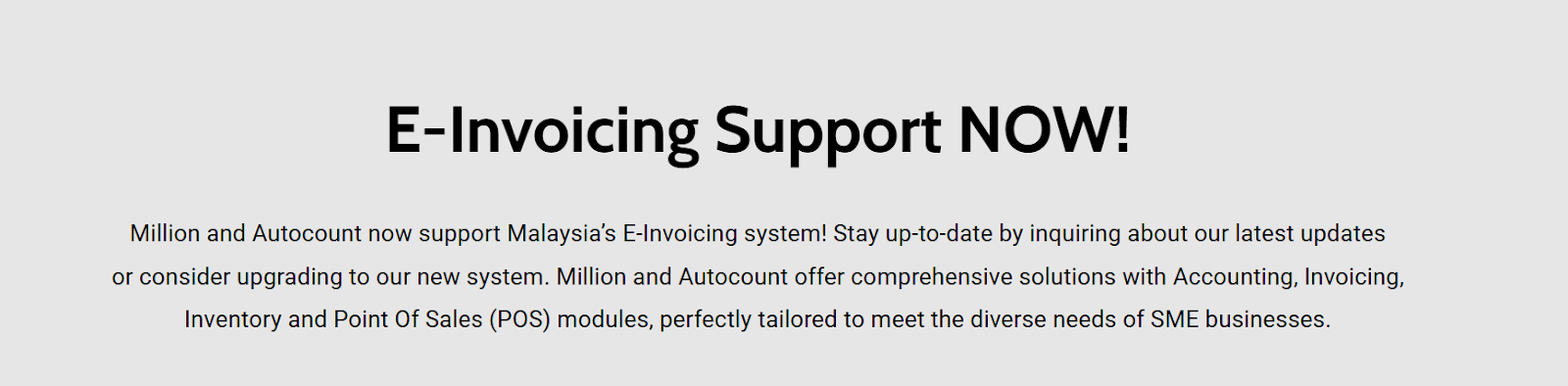 A Snippet of Million and AutoCount Officially Supporting Malaysia's Transition to E-Invoicing System
