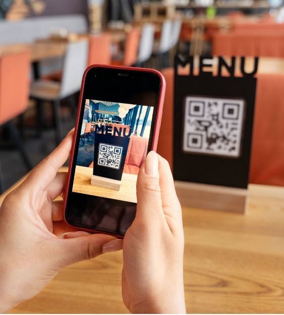 QR cde on mobile phone